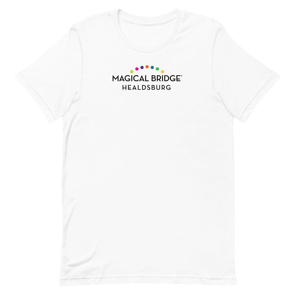 Thumbnail: Magical Bridge Healdsburg - Adult Light Colored Unisex t-shirt