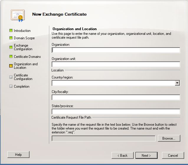 Fill out the Organizational details