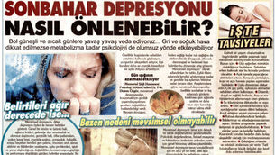 Sonbahar Depresyonunu Önlemek için 10 Öneri