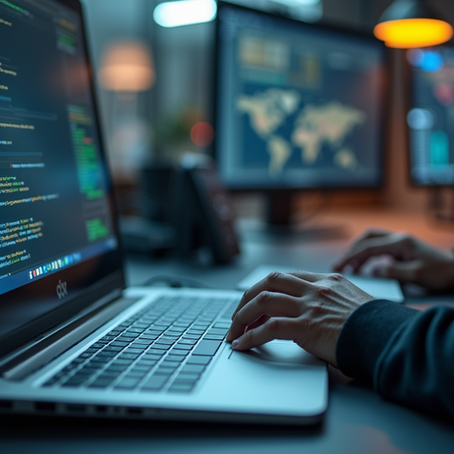 A person working on a computer