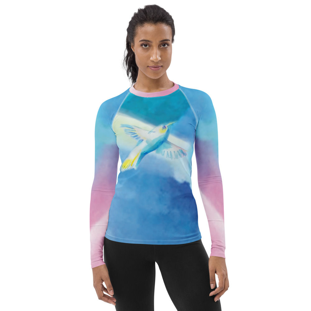 BIRD ON WATERCOLOR - Women's Rash Guard