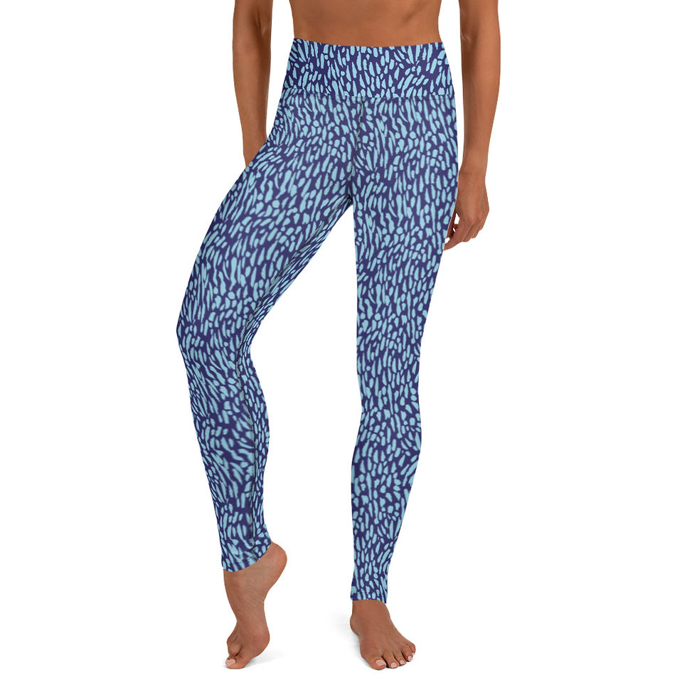 Thumbnail: BOUQUET LEGGINGS- Blue Leopard 
