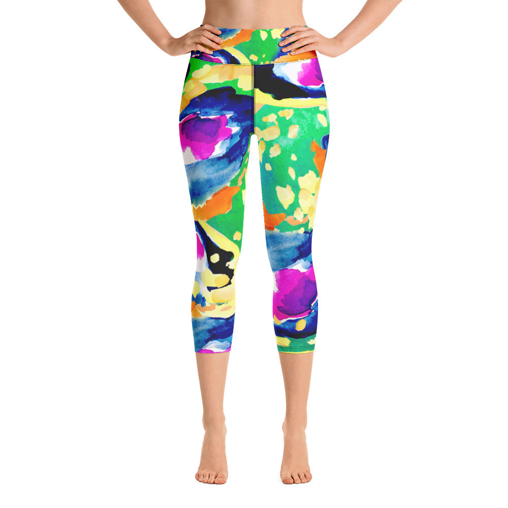 SPACE Green Atmosphere- Yoga Capri Leggings