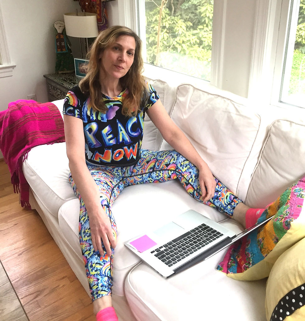 Thumbnail: PEACE NOW- Yoga Leggings- small print