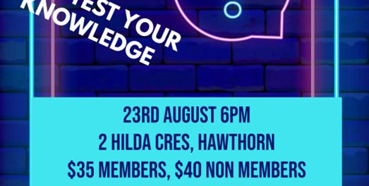 2025 Annual Fundraising Trivia Night Saturday 23rd August
