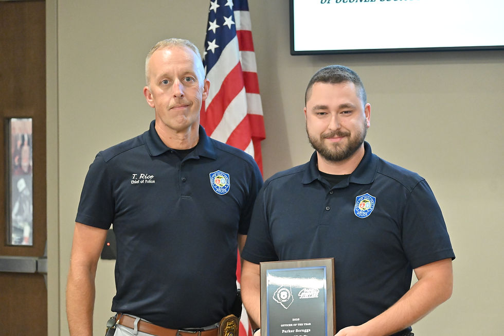 Chief Tim Rice and Officer Parker Scruggs