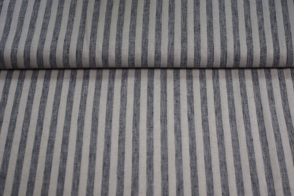 Cotton Linen Striped Fabric