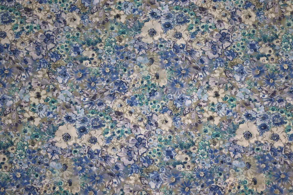 floral cotton fabric - tissu en coton fleuri