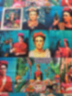 Frida Kahlo Teal Cotton Fabric