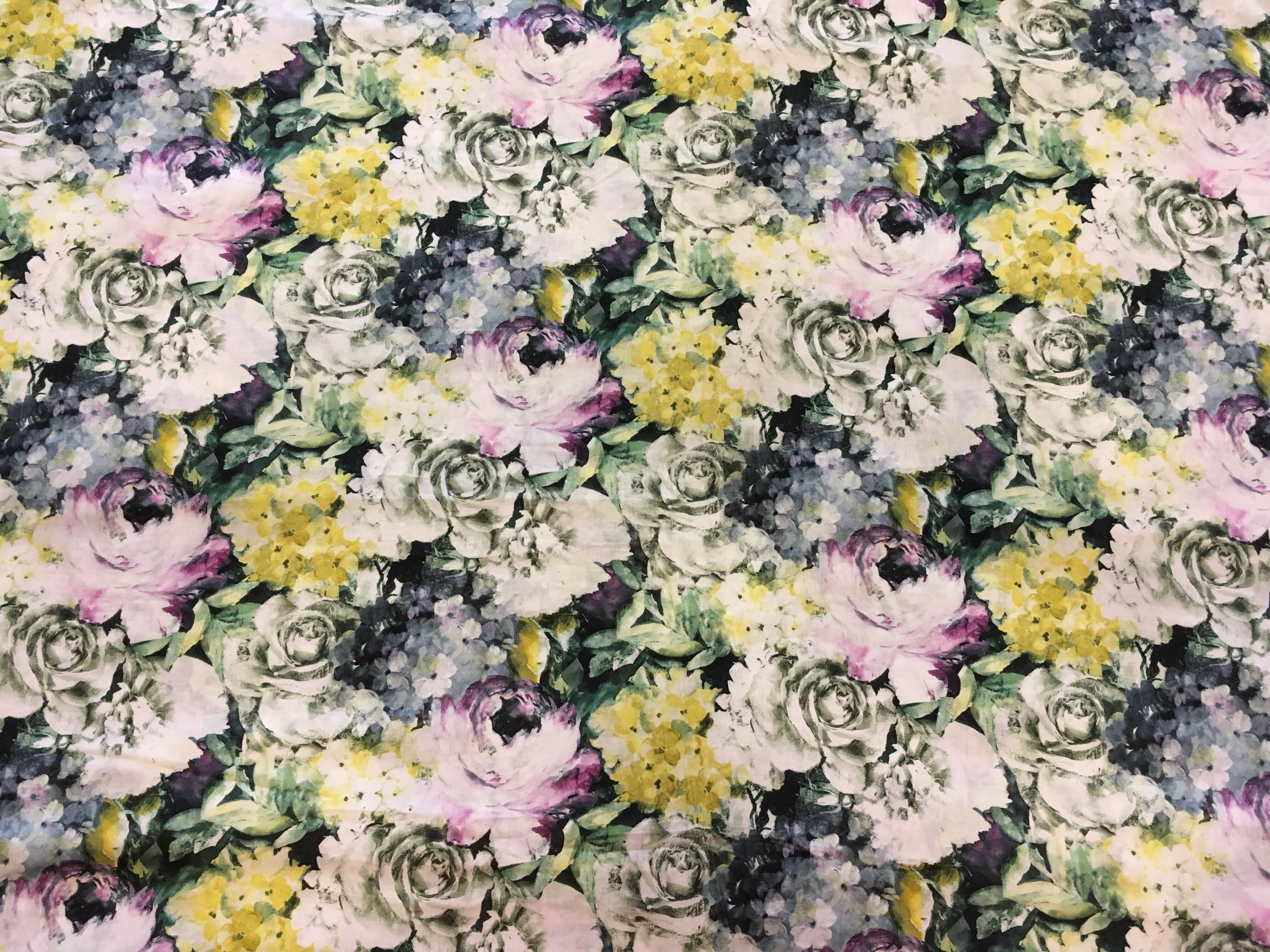Vintage Rose Cotton Fabric - Tissu en coton rose vintage - Asamani Fabrics
