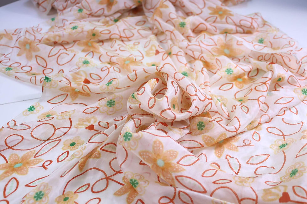 floral silk fabric