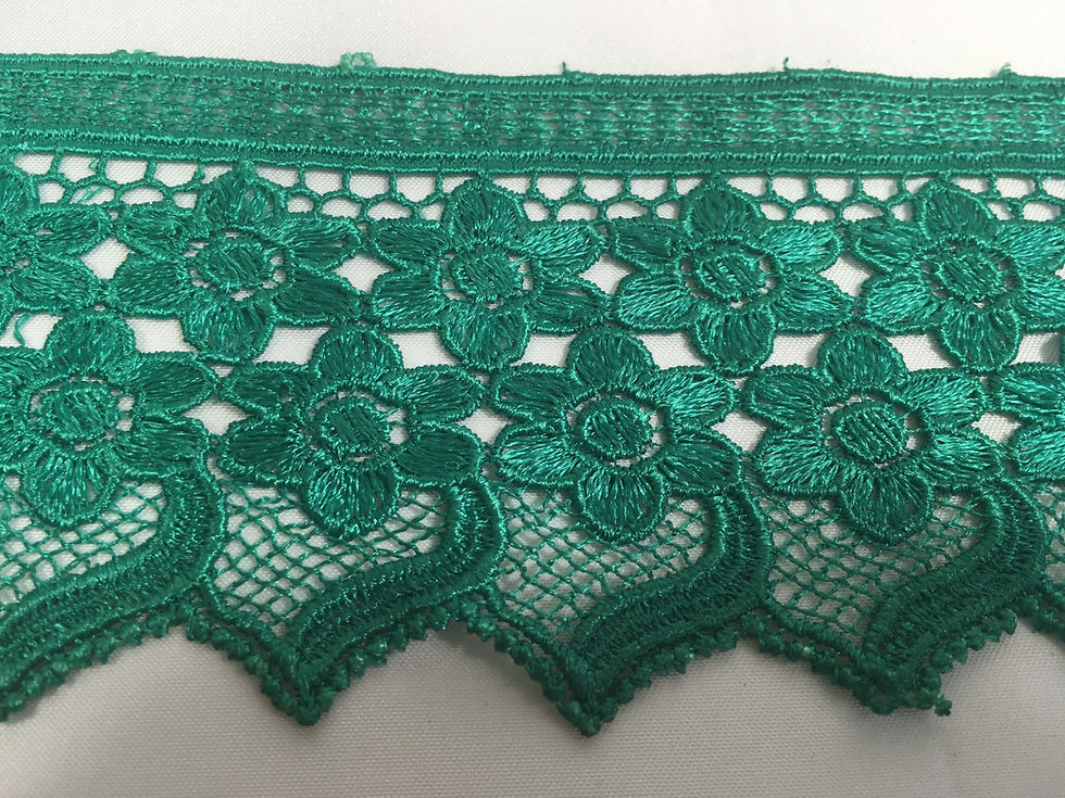 Green Floral Lace - Dentelle Florale Verte - Asamani Fabrics