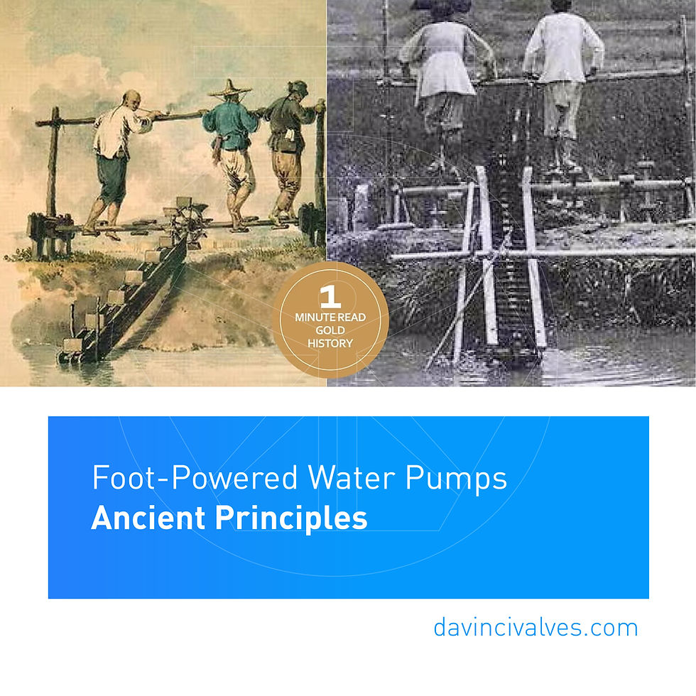 2000 YEAR OLD DESIGN OF FOOT POWERED PUMPS (Read in 1 minute)
