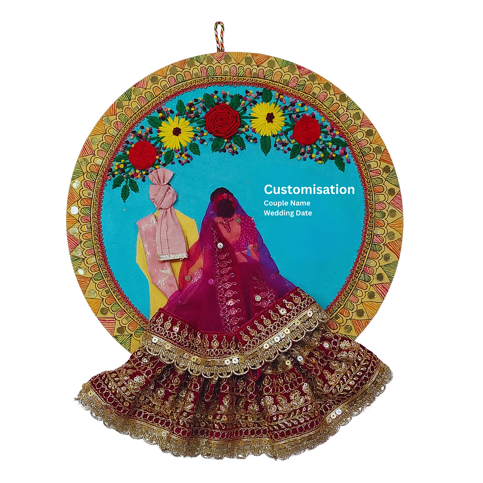 Handmade Wall Hanging – Wedding Couple Design