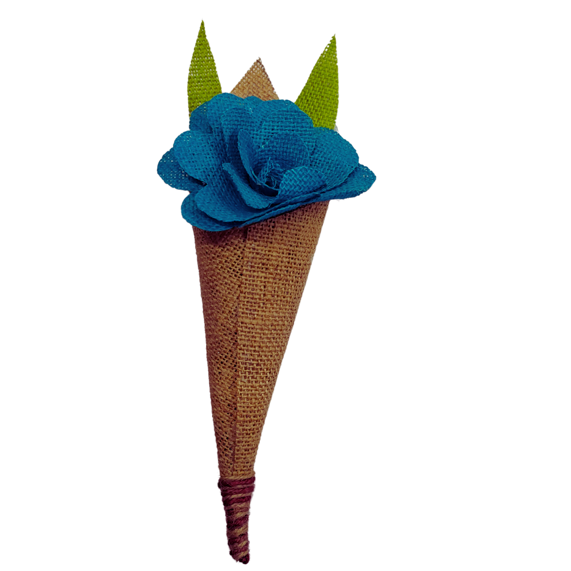 Single Rose Cone Bouquet (Multicolour Flowers)