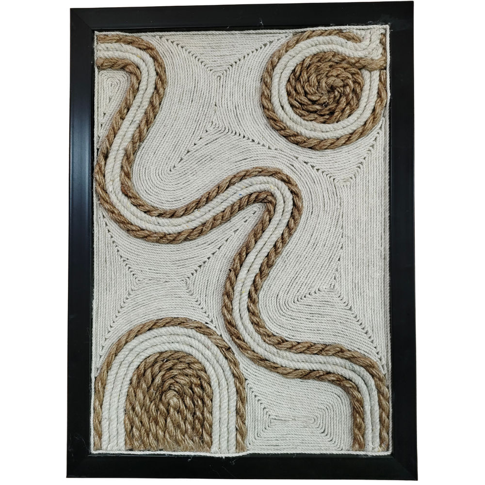 Jute Wall Hanging with Frame (A4 Size)