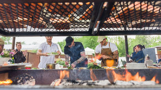 corporate retreat private dining on river