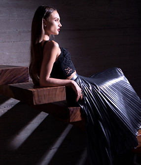 Fashion Model on Stairs