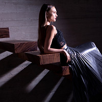 Fashion Model on Stairs