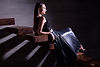 Fashion Model on Stairs