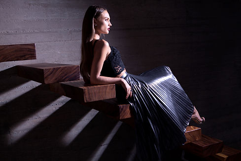 Fashion Model on Stairs