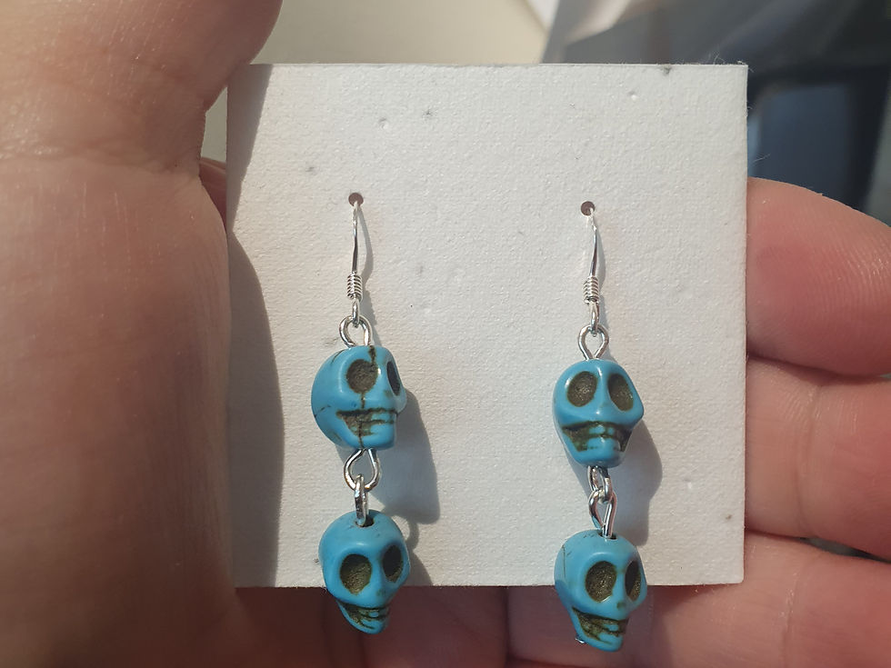Thumbnail: Skull drop earrings