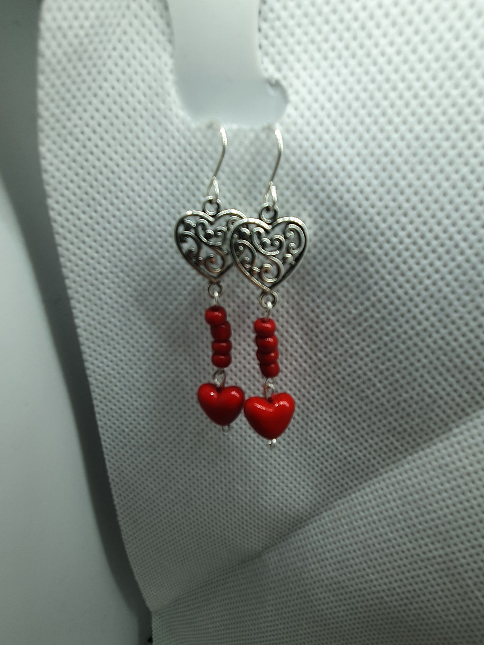 Thumbnail: Love heart dangle earrings