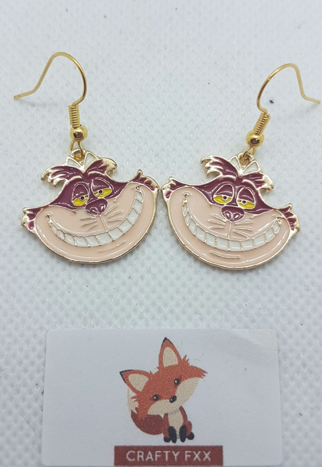 Cheshire cat earrings