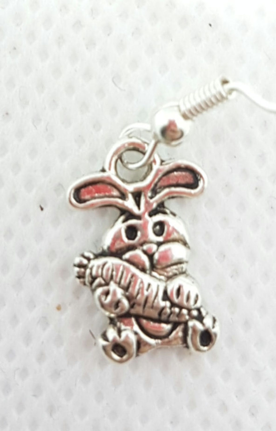 Thumbnail: Easter Rabbit Bunny earrings with carrot!