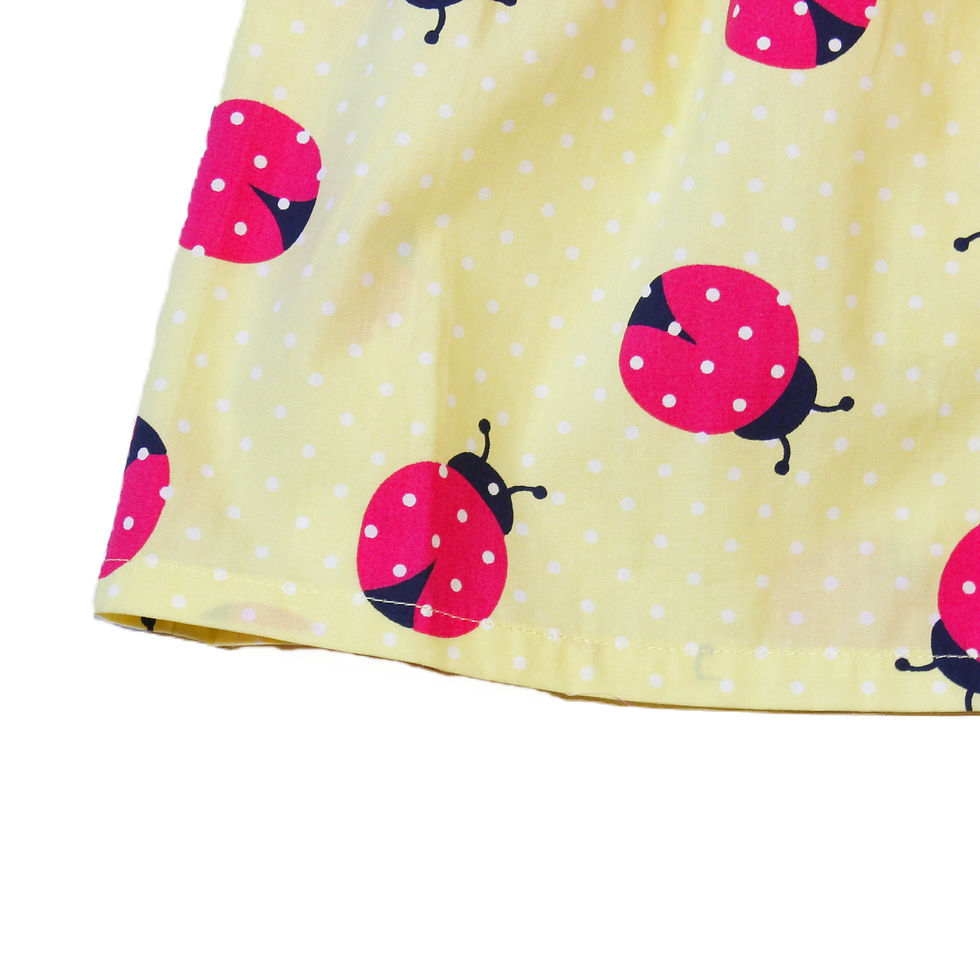 Thumbnail: lemonade yellow ladybug dress hem