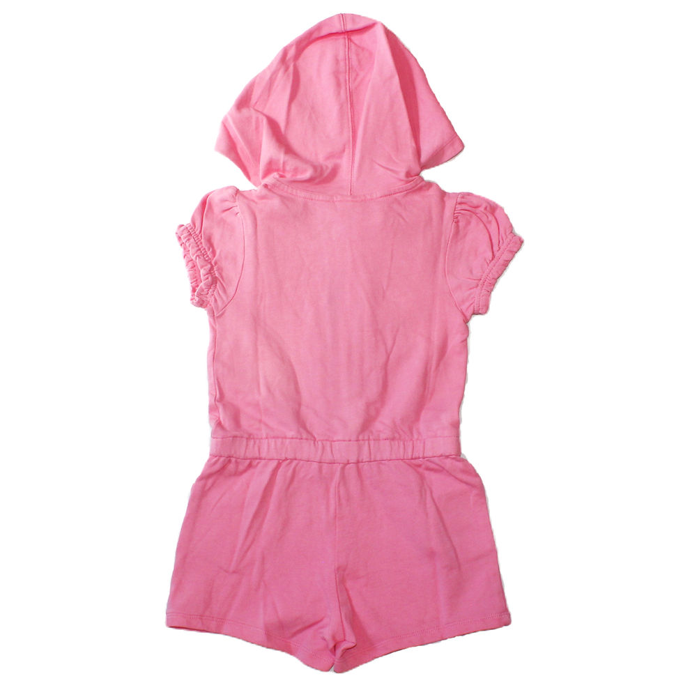 Thumbnail: pink flower romper swim coverup back view