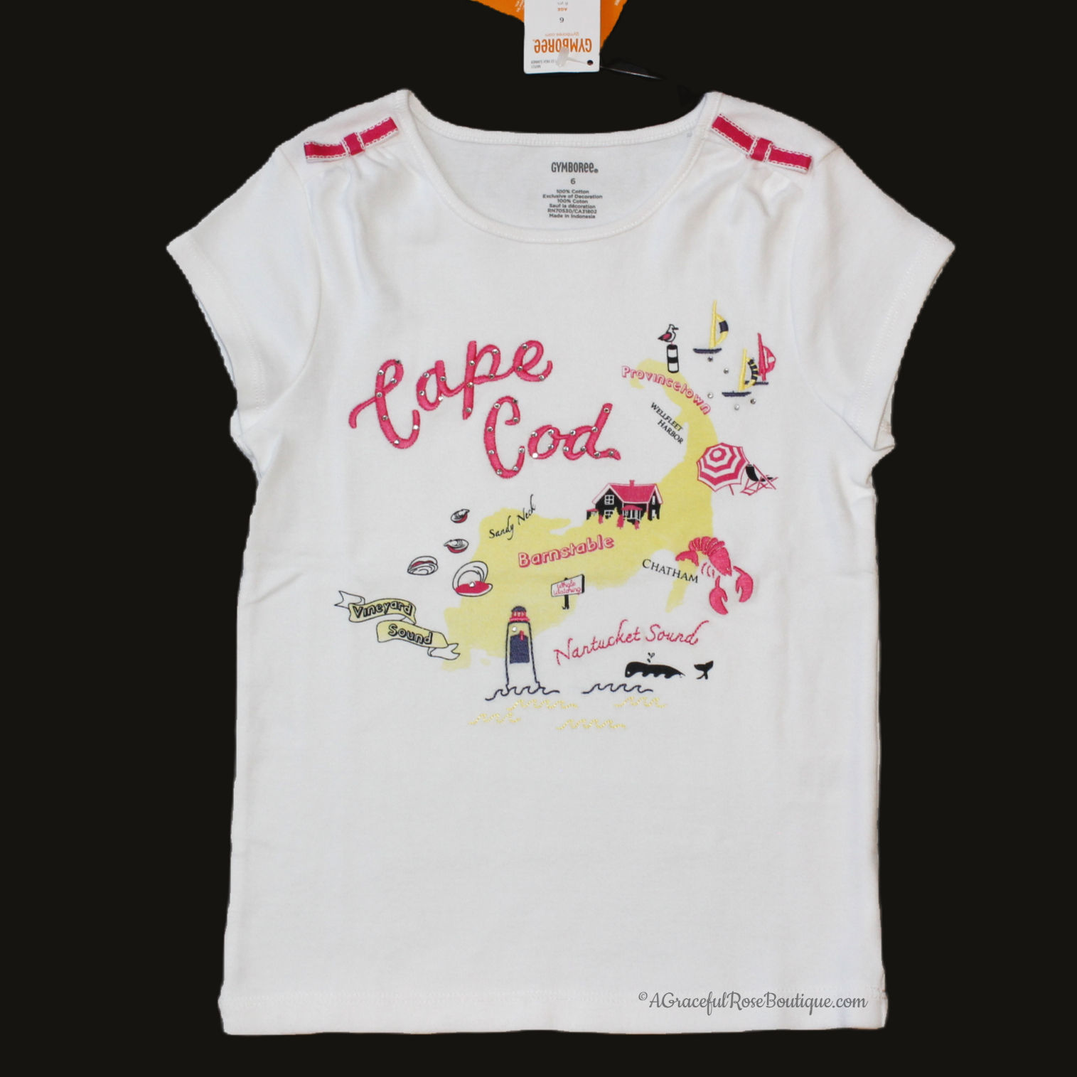 white Cape Cod map top front view