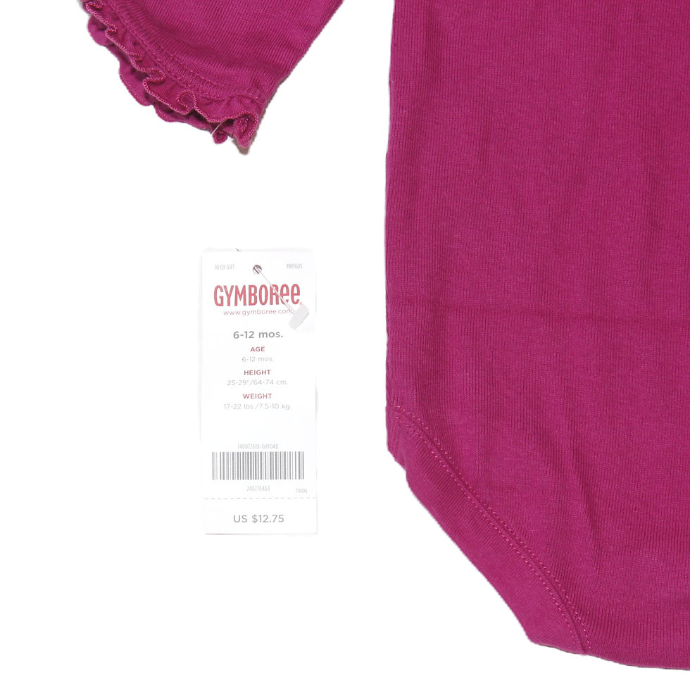 Thumbnail: fuchsia infant bodysuit tag