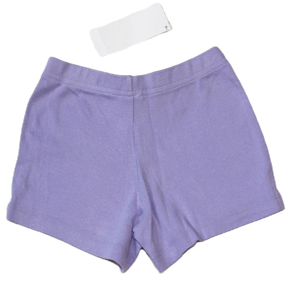 Thumbnail: light purple basic knit shorts back