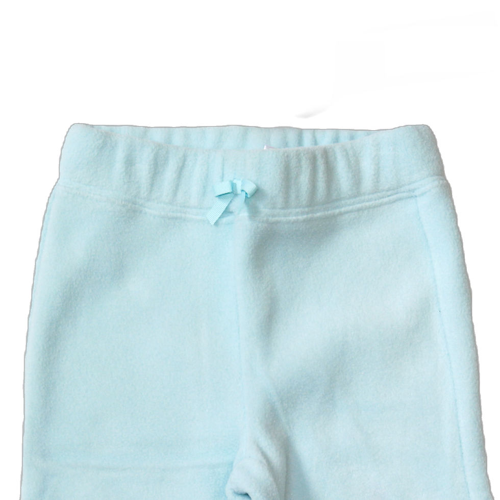 Thumbnail: light blue microfleece pants snowman waist