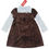 Thumbnail: brown puppy hem velour dress back