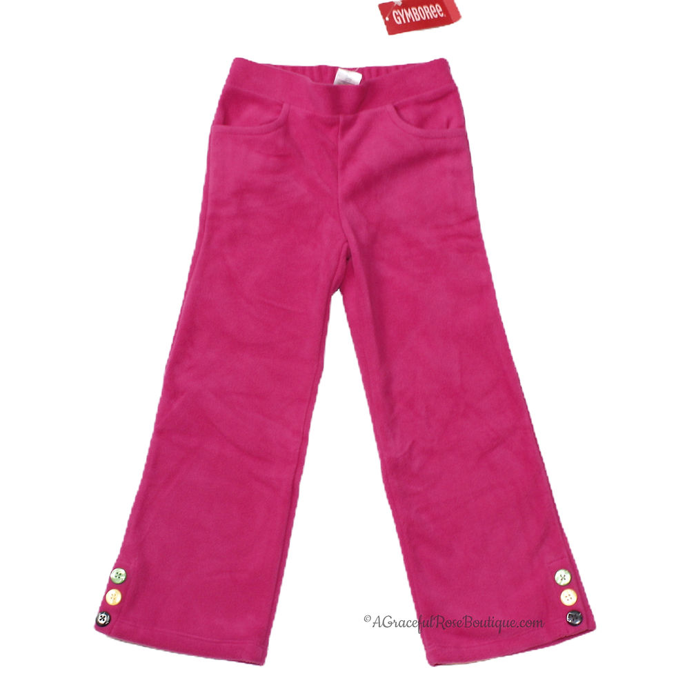 pink microfleece pants front