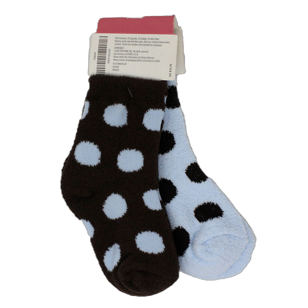 Thumbnail: polka dot cozy socks back