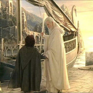 Partida para Valinor, representada no filme O Senhor dos Anéis: O Retorno do Rei, de 2003