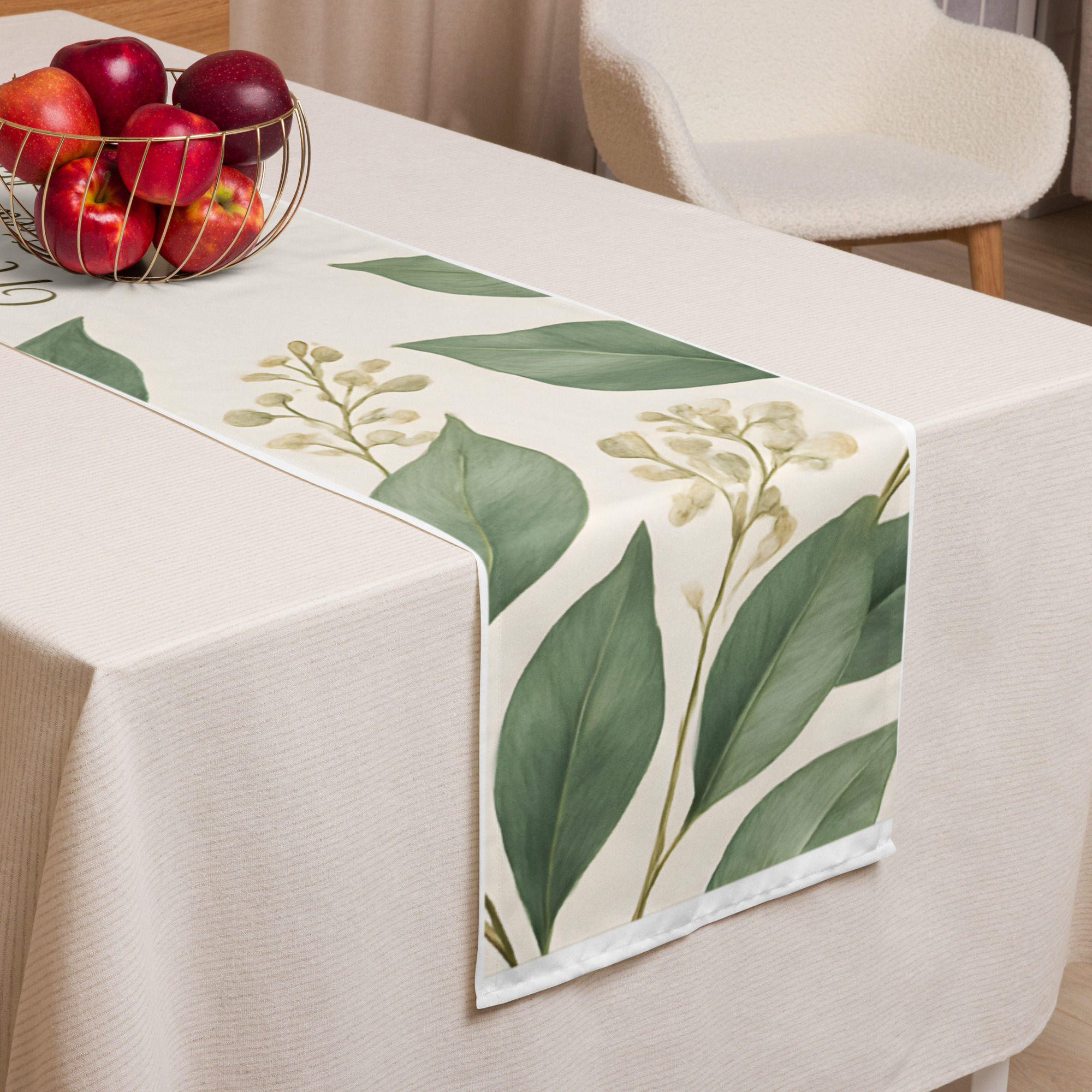 Nourish the Body Feed the Mind Lift the Spirit Table runner