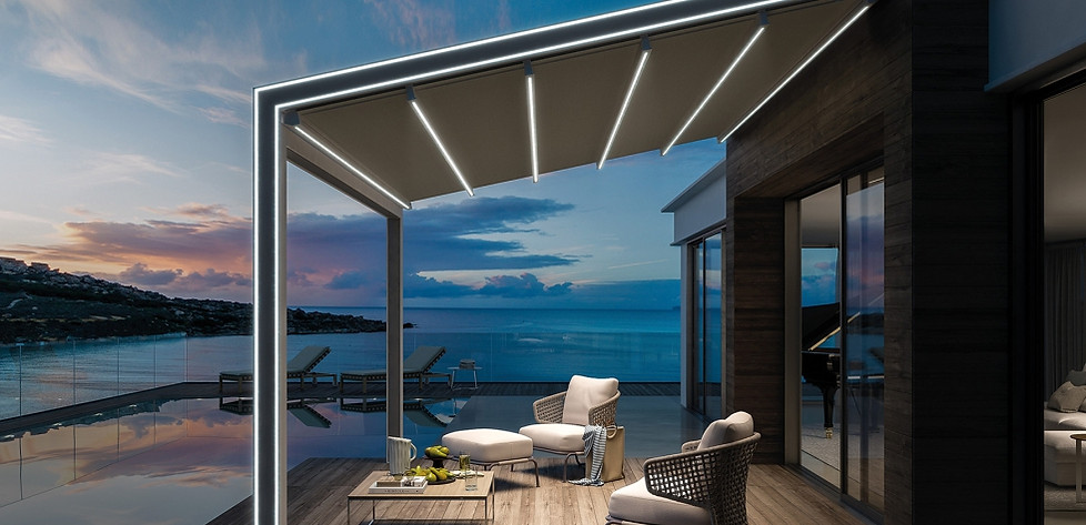 Toldos Sant Cugat Pérgola Vega es la solución ideal para disfrutar de su jardín durante todo el año, tanto con sol, lluvia, frío o calor. Su diseño italiano permite realizar grandes medidas con un solo toldo consiguiendo así ser muy hermética. Gracias a su estructura de aluminio no requiere mantenimiento. Dispone de un toldo marino con el que logramos cubrir grandes superficies de una forma cómoda y segura.