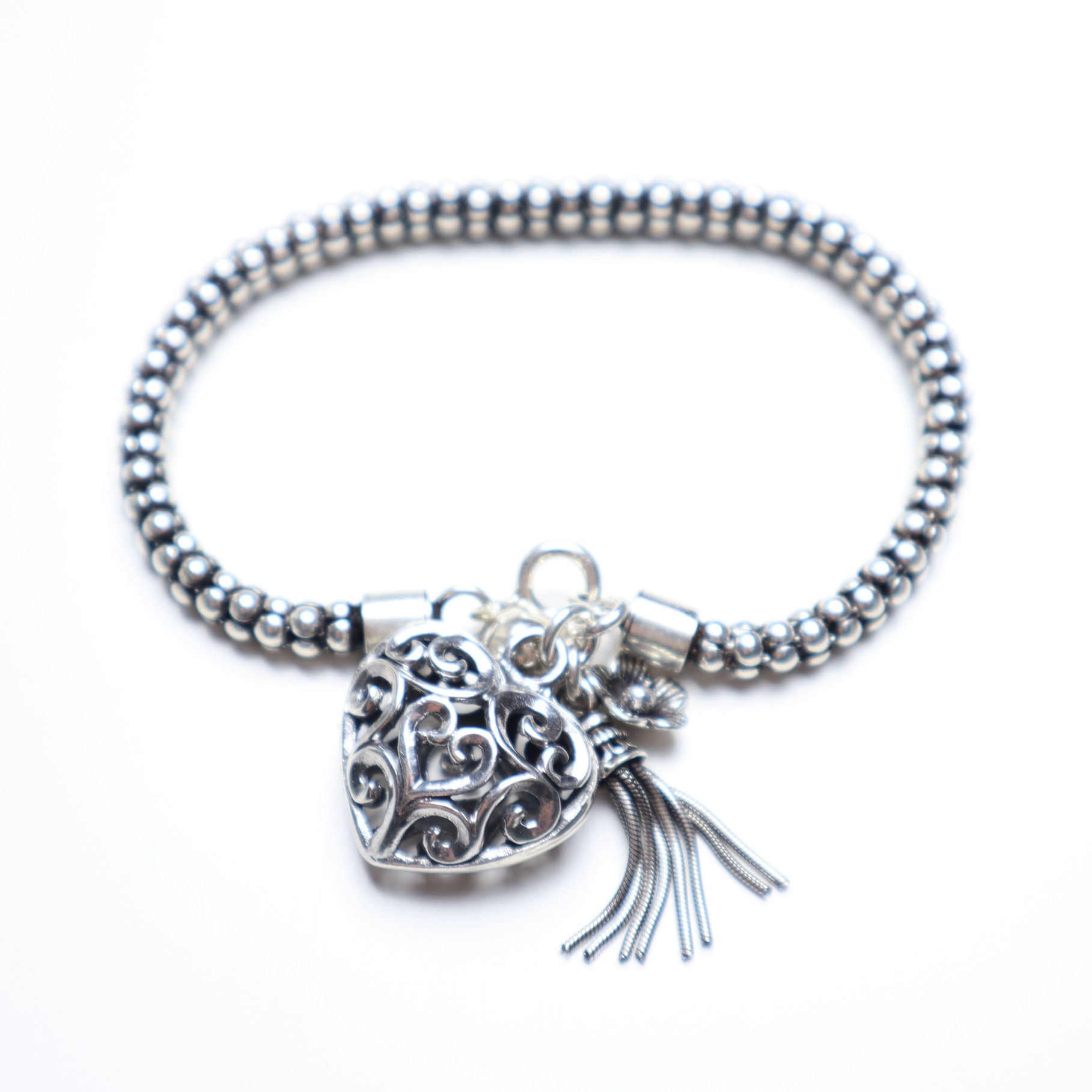 Armband Silver Heart Love