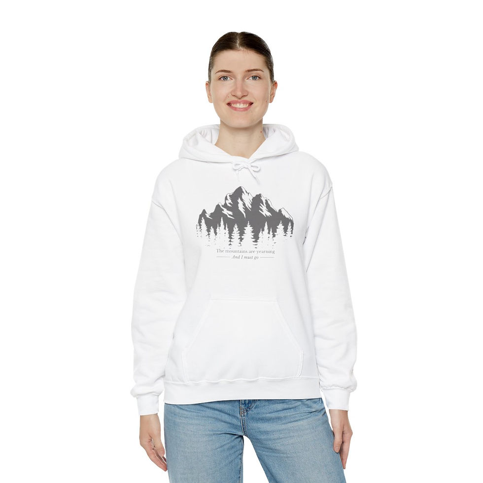 Thumbnail: The Mountains Are Yearning, I Must Go | Unisex Heavy Blend™ Hooded Sweatshirt