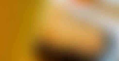 Close-up of a turmeric latte with latte art, served alongside a lemon walnut cookie.