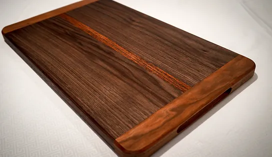 Handcrafted maple and padauk filliting Board Cutting Board serving tray