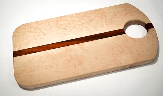 Handcrafted maple and padauk filliting Board Cutting Board serving tray