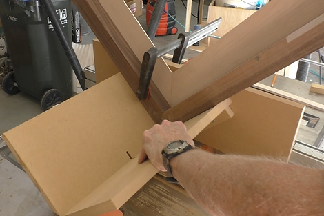 Using a spline jig on the table saw