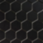 French Porcelain Hexagon Mosaic - Black