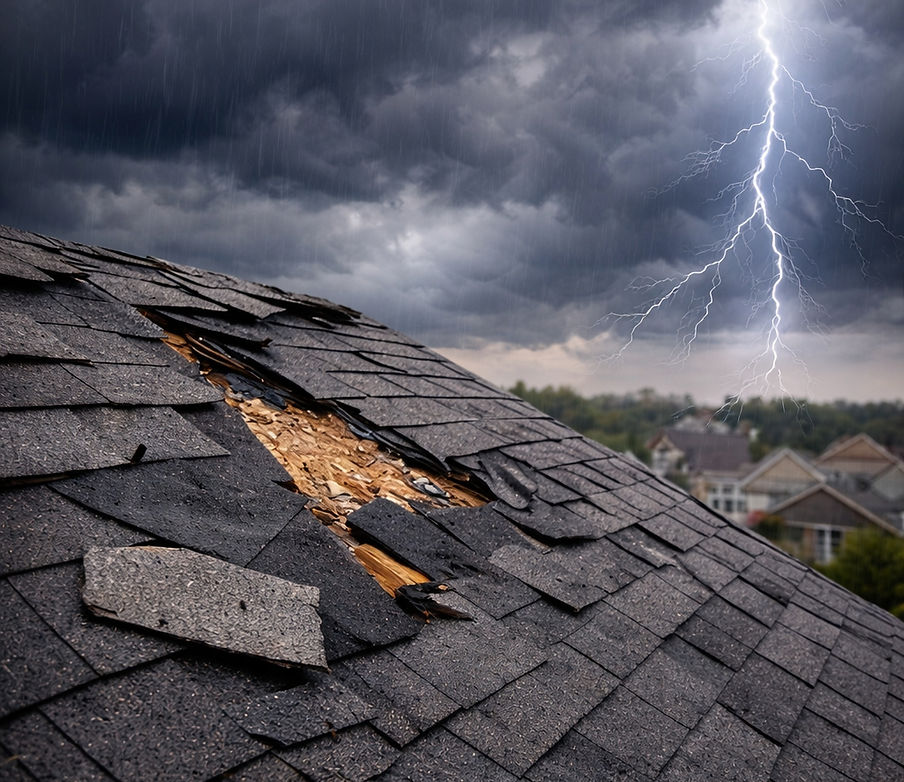 wind damage roof repair macomb mi shingles blown off roof