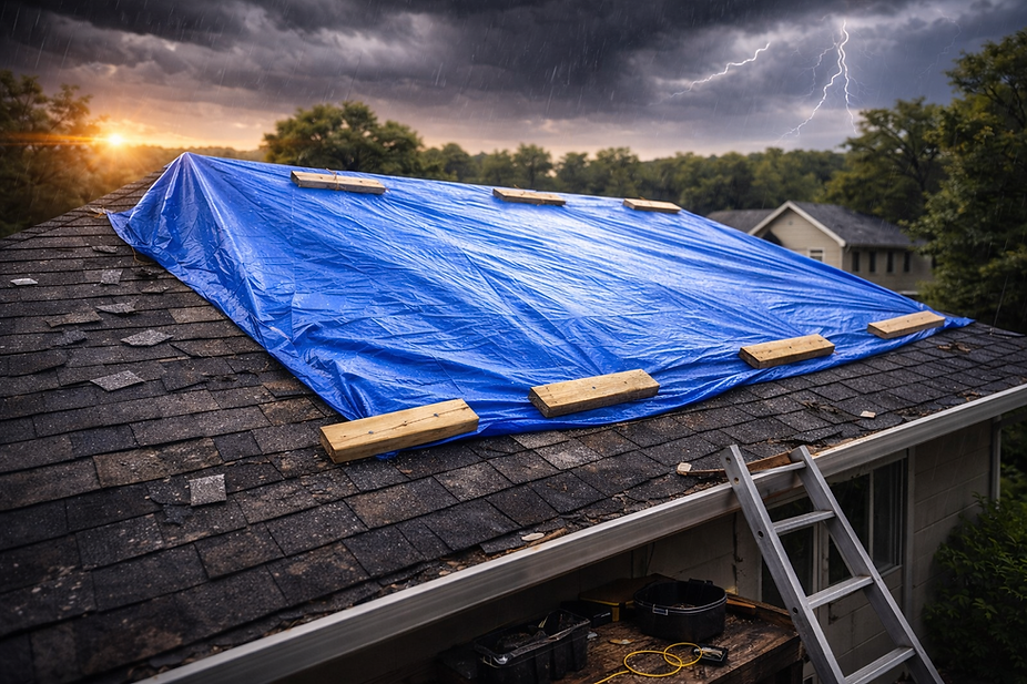 emergency roof repair macomb mi storm damaged roof